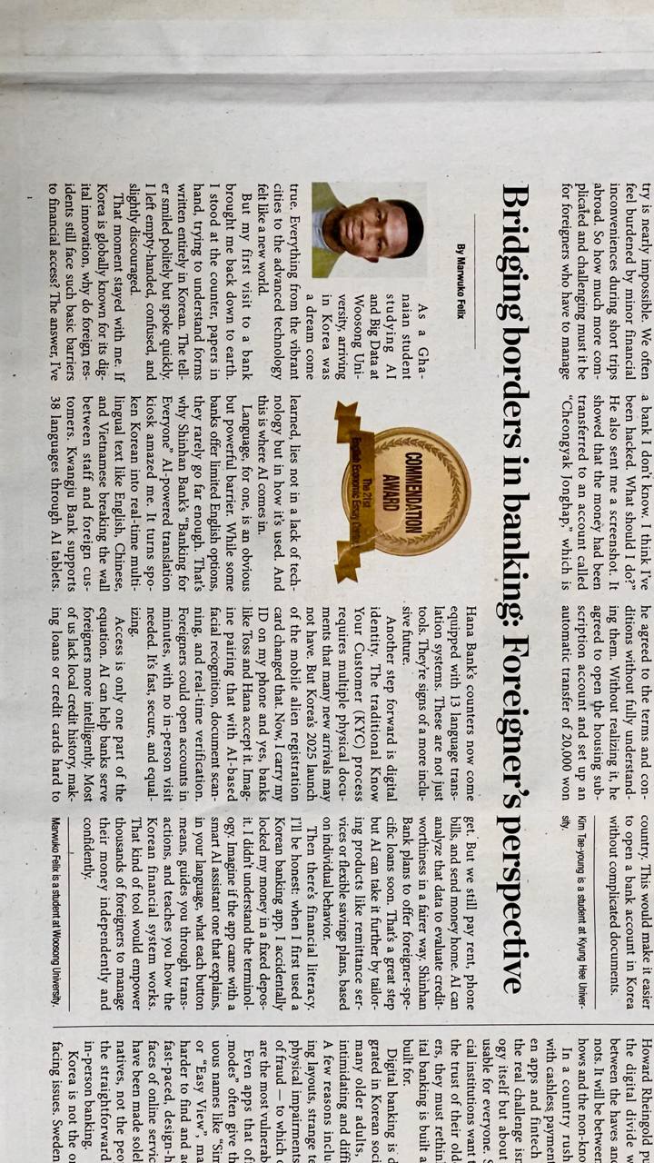 Newspaper print coverage of contest winners